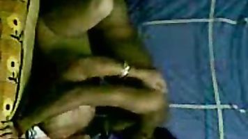 horny desi couple in bed and the guy removing the ladys black bra and panty exposing her lovely tits licking.