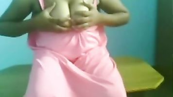 Medical student Salam from Delhi on webcam feeling shy when he boyfriend ask her to get naked and play with her boobs!.