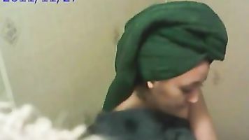 Sweet indian wife recorded taking shower in hotel room on hidden cam fixed by room service.