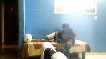 Sexy couple having a great sex in their room