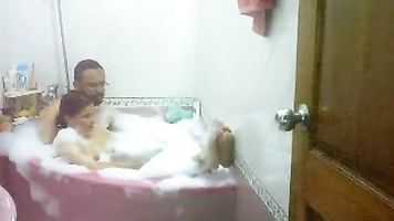 Neelam bhabhi with her man in hot shower in their newly purchased apartment in mumbai and enjoying real hardcore sex!.