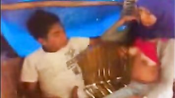 Mumbai muslim couple from bhindi bazar enjoying foreplay session before engaging in serious sex.