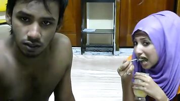 Hot indian girl Nehalben from Mesana, Gujrat masturbating in toiler with her big orange dildo