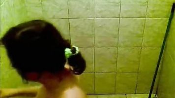 Hot video of a indian wife sucking her husband and taking shower to clean herself off!.