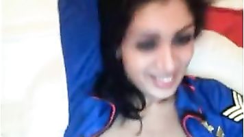 Horny Pakistan Girl Nafisa Striping on Webcam Inserting Dildo in Pussy Mms.