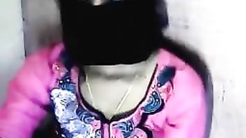 Hyderabadi girl Priyanka hide her face on skype chat.