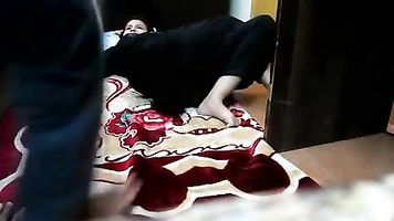 Shaved Indian chick gives head and gets pussy licked.