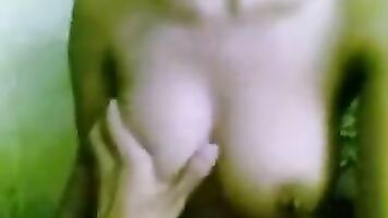 Shy busty Indian GF gets fondled.