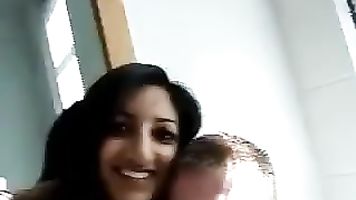 Tamil Woman kissing her white boyfriend Indian NRI