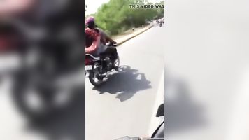 punjabi aunty giving jerking on bike