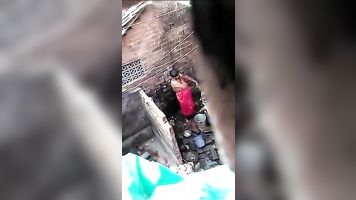 Caught my neighbour bhabhi bathing