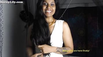 Step brother Cum eating instructions in Hindi (Eng subs)