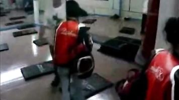daring man has sex with trainer in the gym /100dates