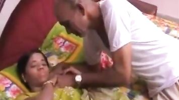 Desi Grandpa and Grand Daughter Play for Money @worldfreex.com