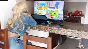 Innocent is fucked by her stepfather in the living room when mature is not there
