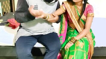Indian housewife masturbating with brinjal and fucking with husband friend