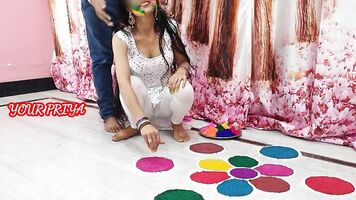 Holi Special - fuck hard priya in holi occasion with hindi roleplay - YOUR PRIYA