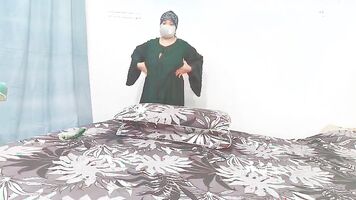 Paki Housewife Aunty Cucumber in Cunt