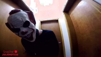 Halloween in the most delicious little red hood you've ever seen! She chose pranks.