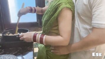 Indian Village housewife Fucked in the Kitchen with Husband