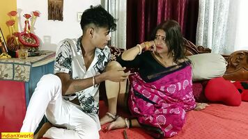 Desi New Stepmom First sex with Teenage Son! Beautiful XXX Sex