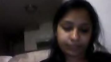 Big ass Indian girl fucking in reverse riding on top of his boyfriend erect cock