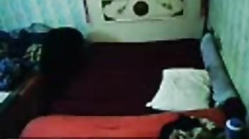 Hafiz mamu fucking his wife in bedroom caught on hidden cam fixed by their servant.